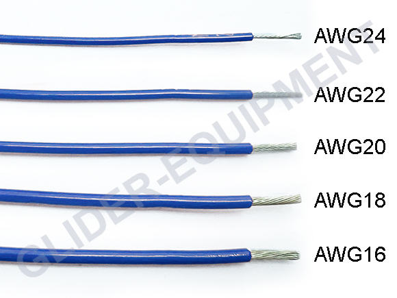 Tefzel kabel AWG18 (1.15mm²) Blau [M22759/16-18-6]